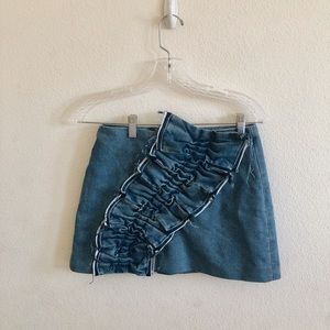 Zara denim skirt with bow